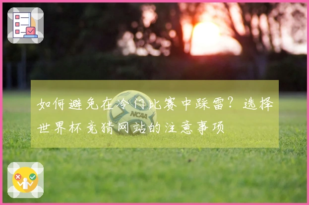 如何避免在冷门比赛中踩雷?选择世界杯竞猜网站的注意事项